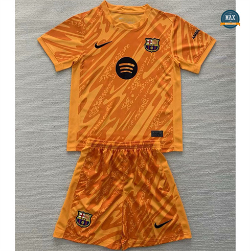 Max Maillots Barcelone Enfant Gardien De But Orange 2024/25