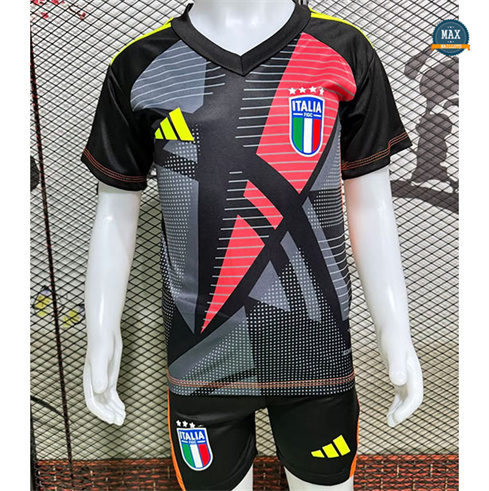 Max Maillots Italie Enfant Gardien De But Noir 2024/25