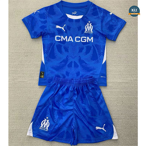 Max Maillot Olympique Marseille Enfant Gardien De But Bleu 2024/25