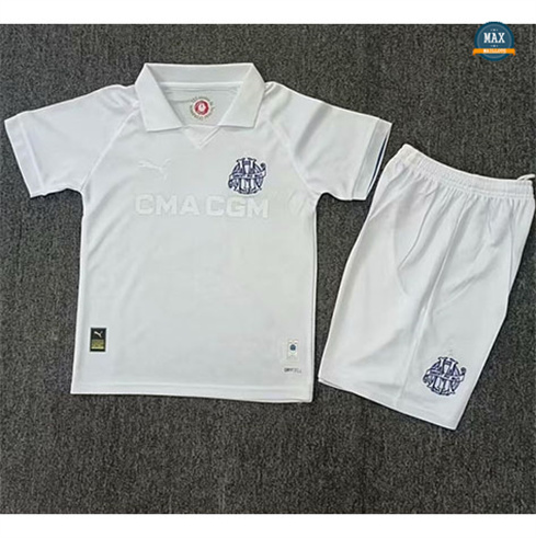 Max Maillots Olympique Marseille Enfant Édition commémorative Blanc 2024/25