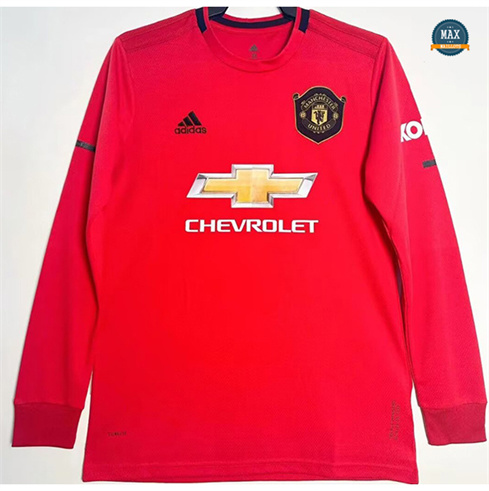 Max Maillots Retro 2019-20 Manchester United Domicile Manche Longue