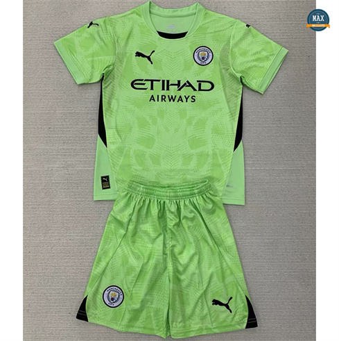 Achat Max Maillots Manchester City Enfant Gardien de but Vert 2024/25