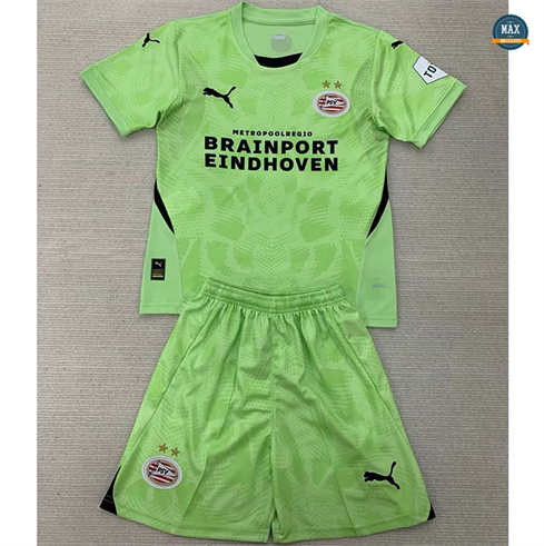 Grossiste Max Maillot PSV Eindhoven Enfant Gardien de but Vert 2024/25