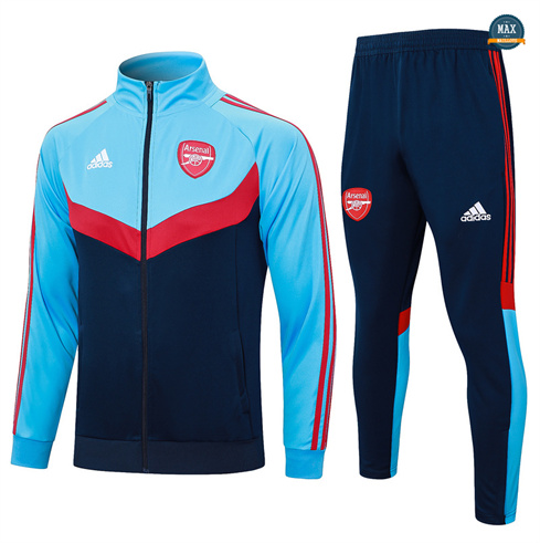 Nouveau Max Veste Survetement Arsenal 2024/25 Bleu marine