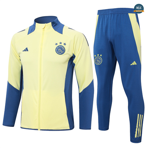 Grossiste Max Veste Survetement Enfant Ajax 2024/25 jaune