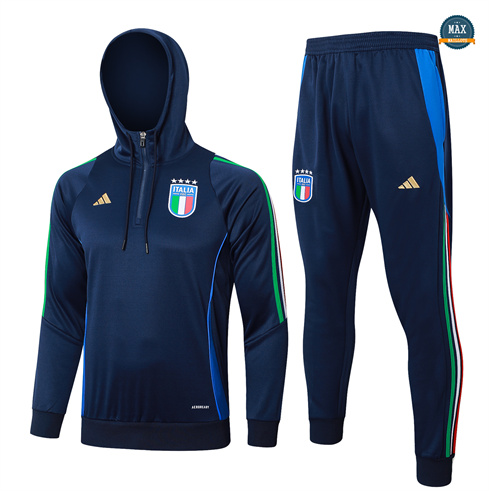 Nouveau Max Sweatshirt à capuche Enfant Italie 2024/25 Bleu marine