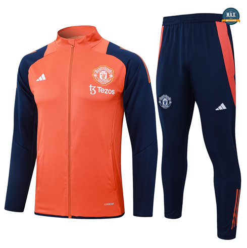 Choix Max Veste Survetement Enfant Manchester United 2024/25 Orange