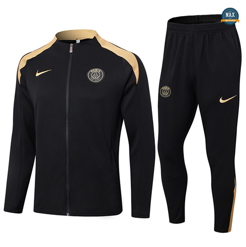 Grossiste Max Veste Survetement Paris Paris Saint Germain 2024/25 noir