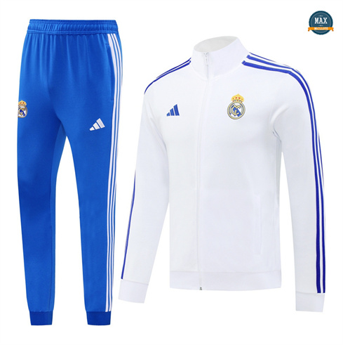 Achat Max Veste Survetement Real Madrid 2024/25 Blanc