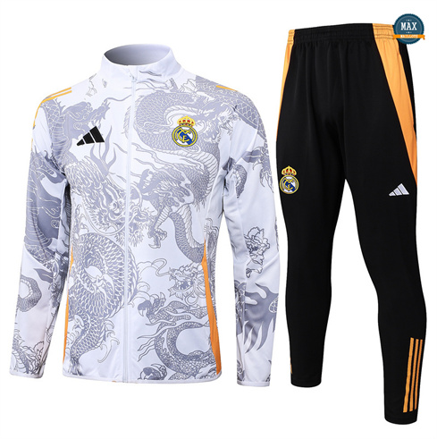 Nouveau Max Veste Survetement Real Madrid 2024/25 Blanc