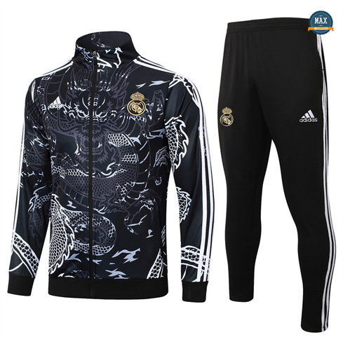 Soldes Max Veste Survetement Real Madrid 2024/25 noir