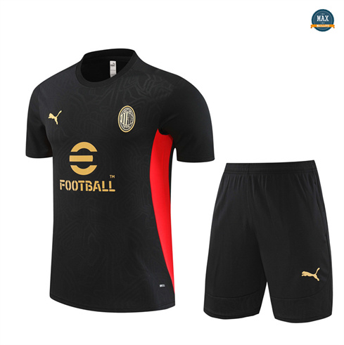 Soldes Max Maillots Training AC Milan Enfant + Short 2024/25 noir