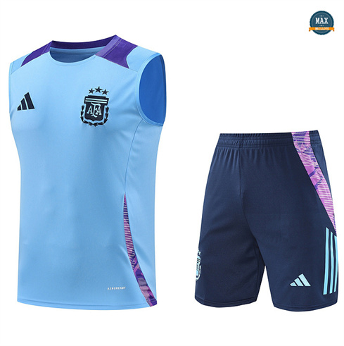 Achetés Max Maillot Training Argentine Ensemble Short Débardeur 2024/25 Bleu Ciel