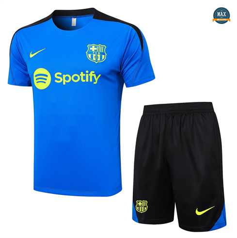 Nouveau Max Maillots Training Barcelone + Short 2024/25 Bleu