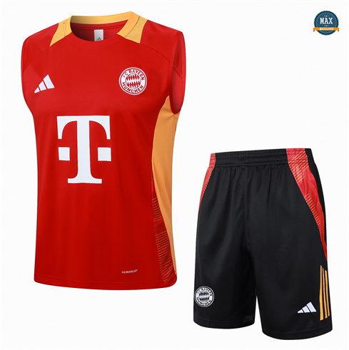 Nouveau Max Maillots Training Bayern Munich Ensemble Short Débardeur 2024/25 rouge