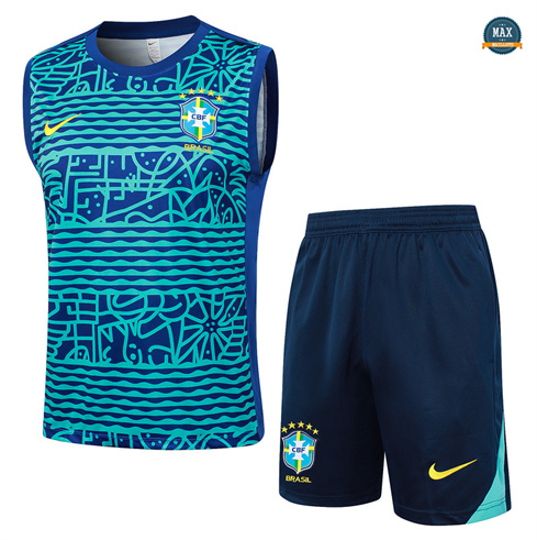 Choix Max Maillots Training Brésil Ensemble Short Débardeur 2024/25 Bleu