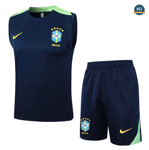 Achat Max Maillots Training Brésil Ensemble Short Débardeur 2024/25 Bleu marine