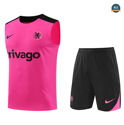 Vente Max Maillot Training Chelsea Ensemble Short Débardeur 2024/25 rose