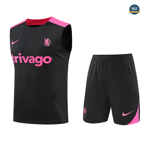 Achetez Max Maillots Training Chelsea Ensemble Short Débardeur 2024/25 noir