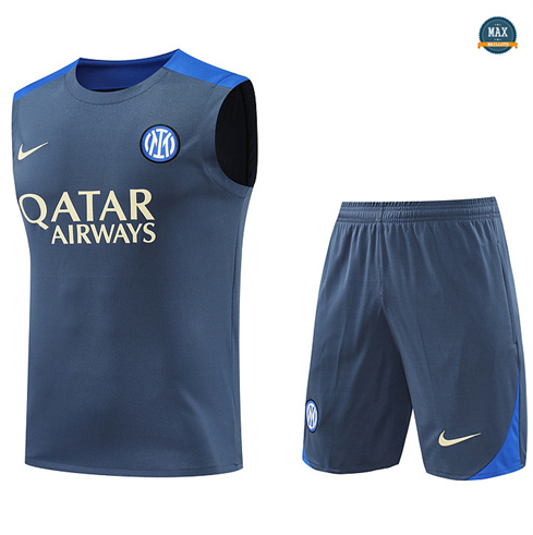 Vente Max Maillot Training Inter Milan Ensemble Short Débardeur 2024/25 Gris