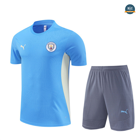 Vente Max Maillot Training Manchester City + Short 2024/25 Bleu