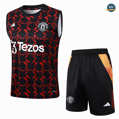 Acheter Max Maillot Training Manchester United Ensemble Short Débardeur 2024/25 noir