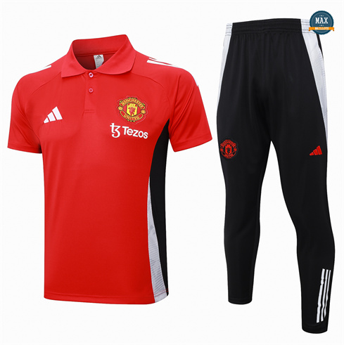 Achetez Max Maillots Training Polo Manchester United 2024/25 rouge