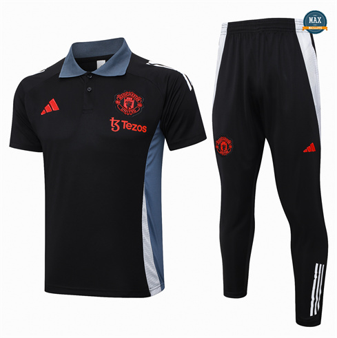 Grossiste Max Maillot Training Polo Manchester United 2024/25 noir