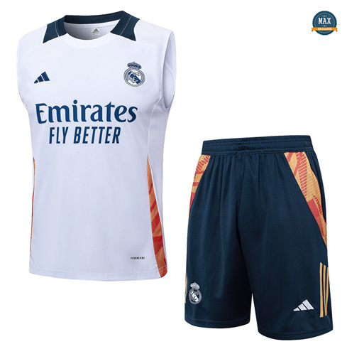 Mode‎ Max Maillots Training Real Madrid Ensemble Short Débardeur 2024/25 Blanc