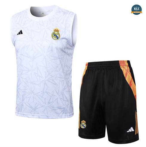 Achetez Max Maillots Training Real Madrid Ensemble Short Débardeur 2024/25 Blanc