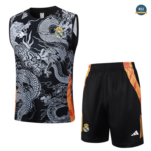 Soldes Max Maillots Training Real Madrid Ensemble Short Débardeur 2024/25 noir