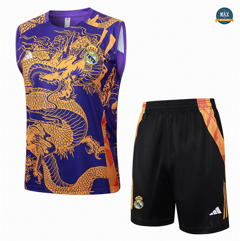 Choix Max Maillots Training Real Madrid Ensemble Short Débardeur 2024/25 Violet