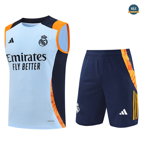 Acheter Max Maillot Training Real Madrid Ensemble Short Débardeur 2024/25 Bleu