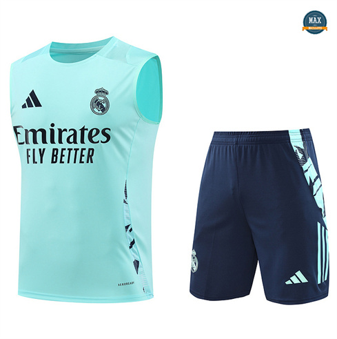 Vente Max Maillot Training Real Madrid Ensemble Short Débardeur 2024/25 Bleu Ciel