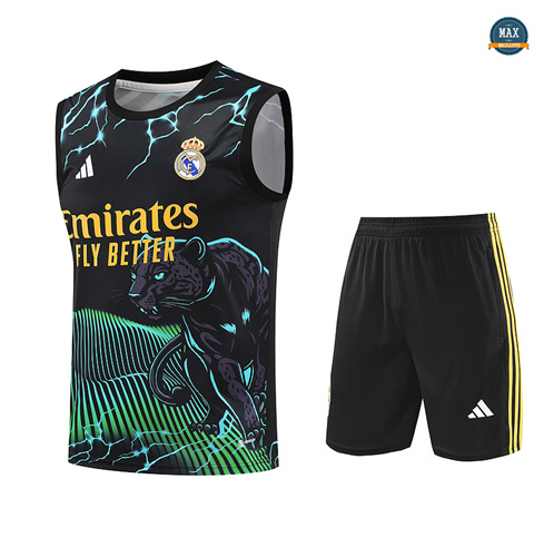 Achetez Max Maillots Training Real Madrid Ensemble Short Débardeur 2024/25 noir