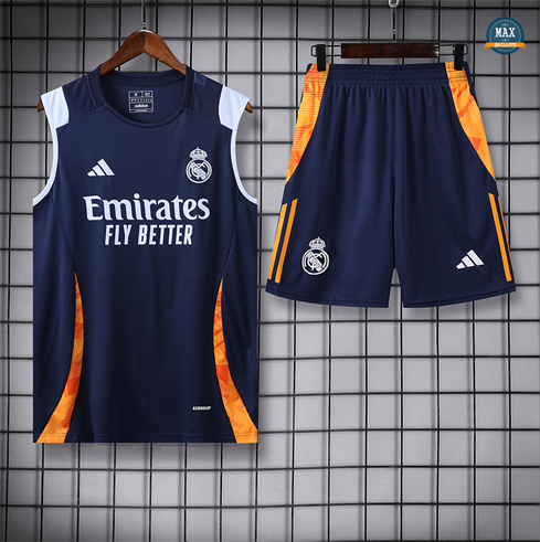 Achetés Max Maillot Training Real Madrid Ensemble Short Débardeur 2024/25 bleu marine