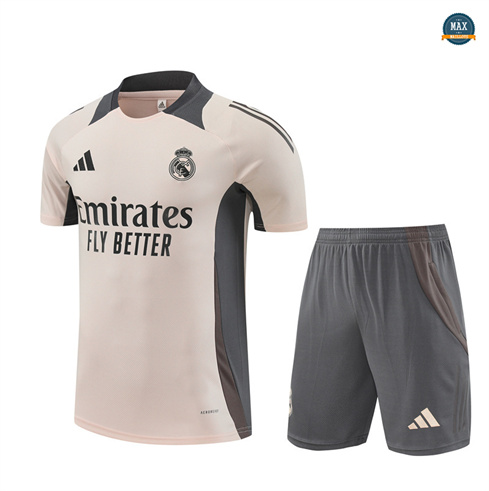 Nouveau Max Maillots Training Real Madrid Enfant + Short 2024/25 abricot