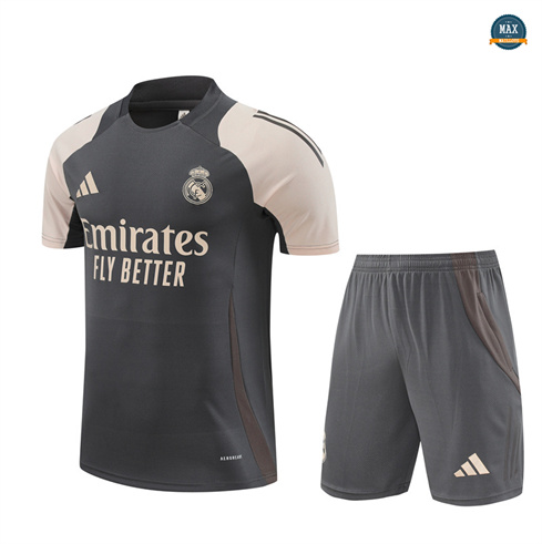 Vente Max Maillot Training Real Madrid Enfant + Short 2024/25 gris foncé