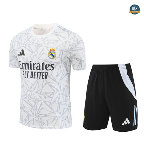 Grossiste Max Training Maillot Real Madrid + Short 2024/25 Blanc