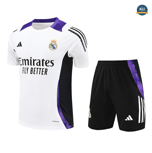 Nouveau Max Maillots Training Real Madrid + Short 2024/25 Blanc