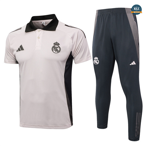 Nouveau Max Maillots Training Polo Real Madrid 2024/25 Gris