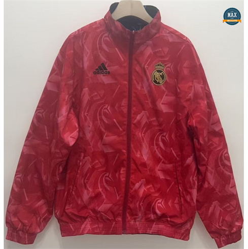 Grossiste Max Veste Réversible Coupe vent Real Madrid 2024/25 rouge