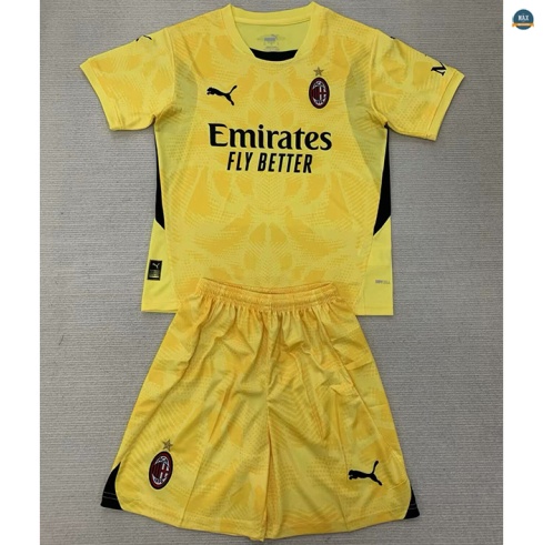 Max Maillot Milan AC Enfant Gardien De But Jaune 2024/25