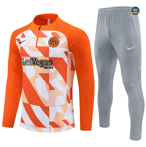 Soldes Max Survetement Enfant Inter Milan 2024/25 couleur orange pas cher fiable