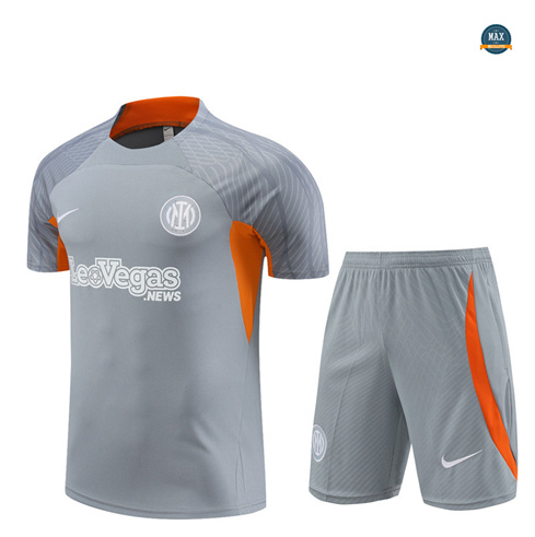 Marque Max Maillot Inter Milan + Shorts 2024/25 Training gris pas cher fiable