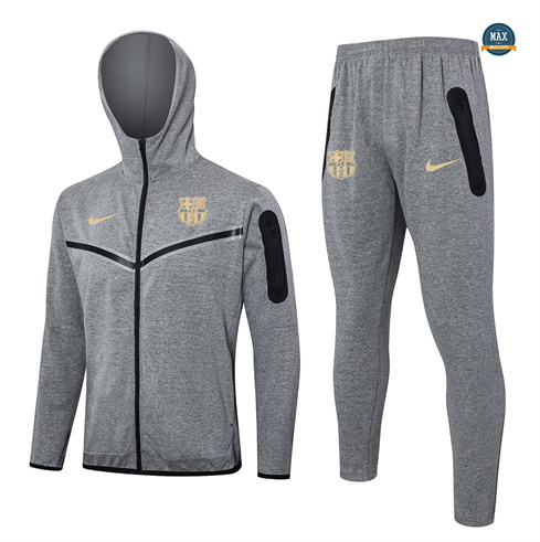 Mode‎ Veste Survetement à Capuche Barcelone 2024/25 Gris