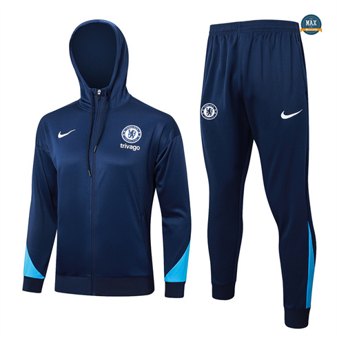 Acheter Veste Survetement à Capuche Chelsea 2024/25 Bleu Marine