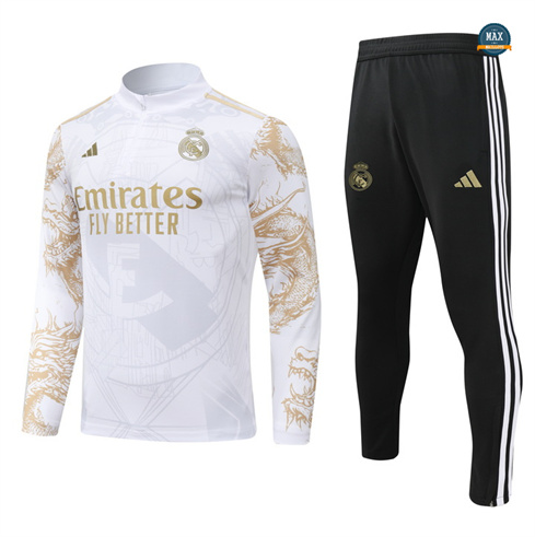 Vente Survetement Enfant Real Madrid 2024/25 Blanc