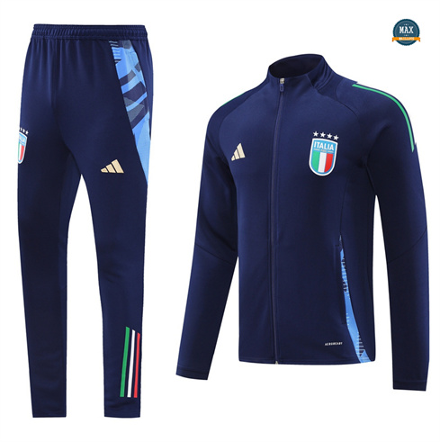 Grossiste Veste Survetement Italie 2024/25 Bleu Marine