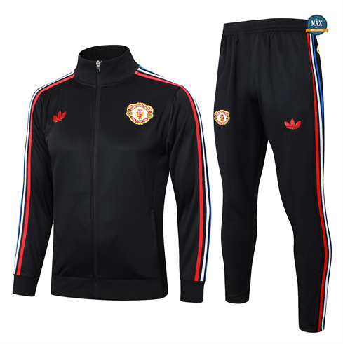 Vente Veste Survetement Manchester United 2024/25 Noir